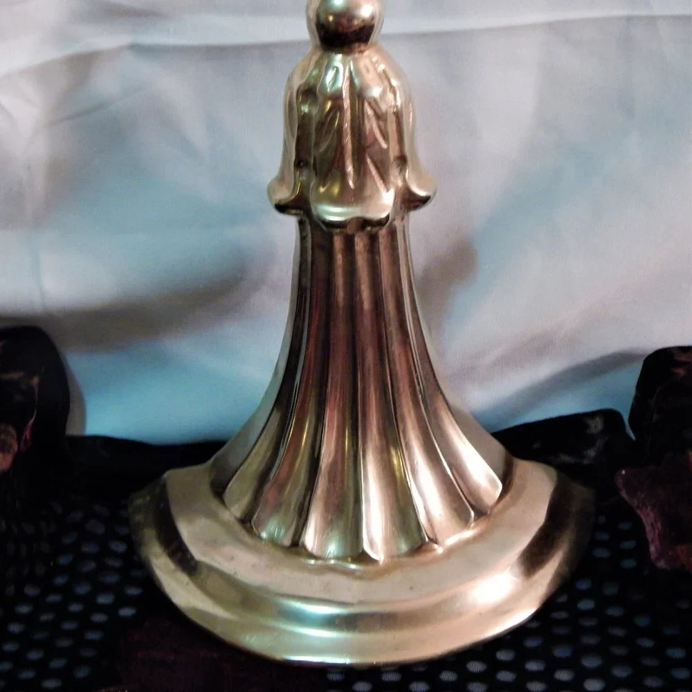 Antique 19th-Century Solid Brass Wallmount Table/Display Shelf, C. 1880's